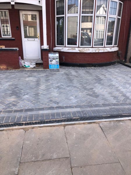 Laying block paving in Woodford, Greater London